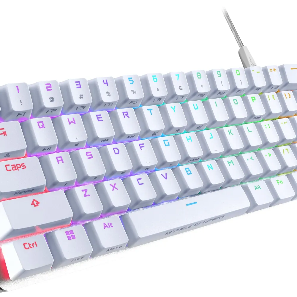 Геймърска Механична Клавиатура ASUS ROG Falchion Ace - Бяла