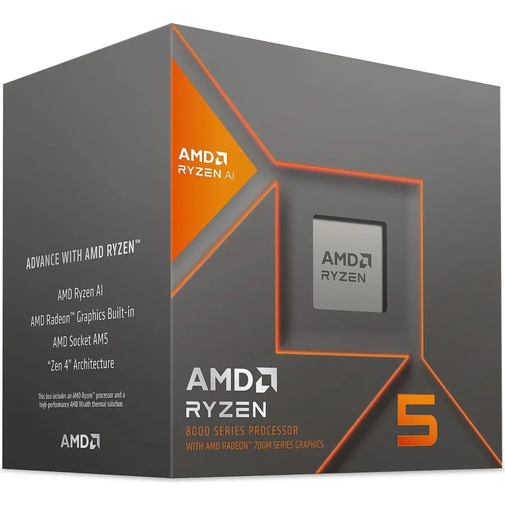 Процесор AMD RYZEN 5 8500G, 6-Core 3.5 GHz (Up to 5.0GHz) 16MB Cache, 65W, AM5, BOX