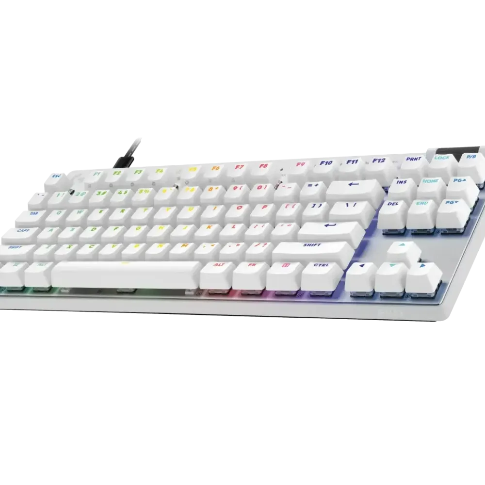 Геймърска механична клавиатура Logitech G Pro X RAPID TKL, Magnetic Analog Switch, Бял