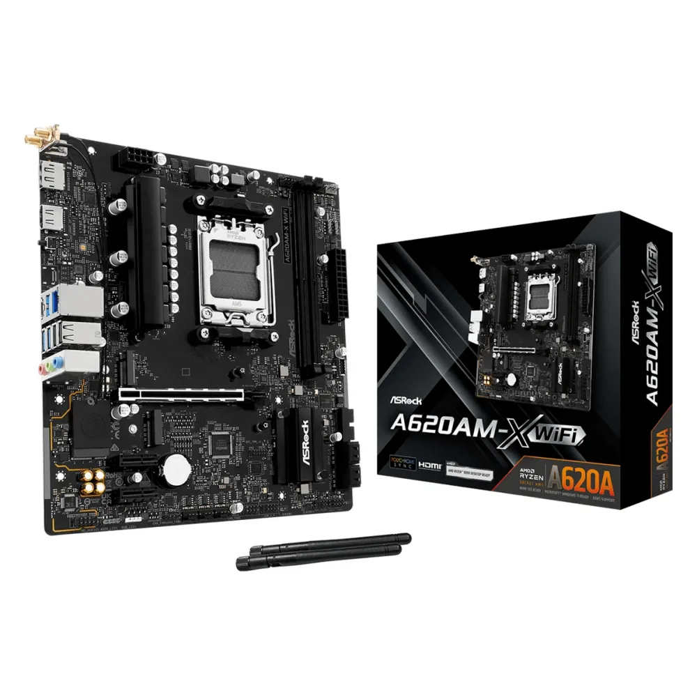 Дънна платка ASRock A620AM-X WIFI, AM5 Дънна платка ASRock A620AM-X WIFI, AM5