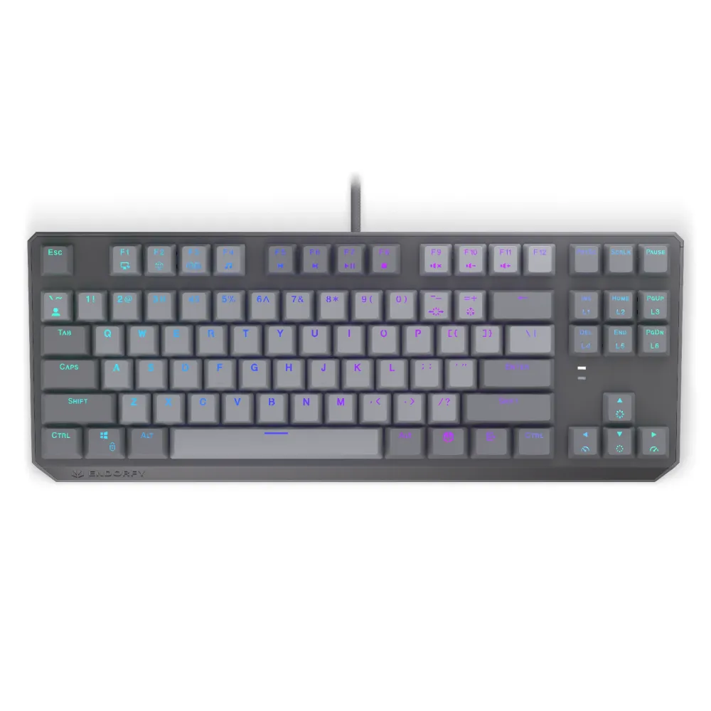 Endorfy механична клавиатура Thock V2 TKL, PBT, Endorfy Red switch, US Layout