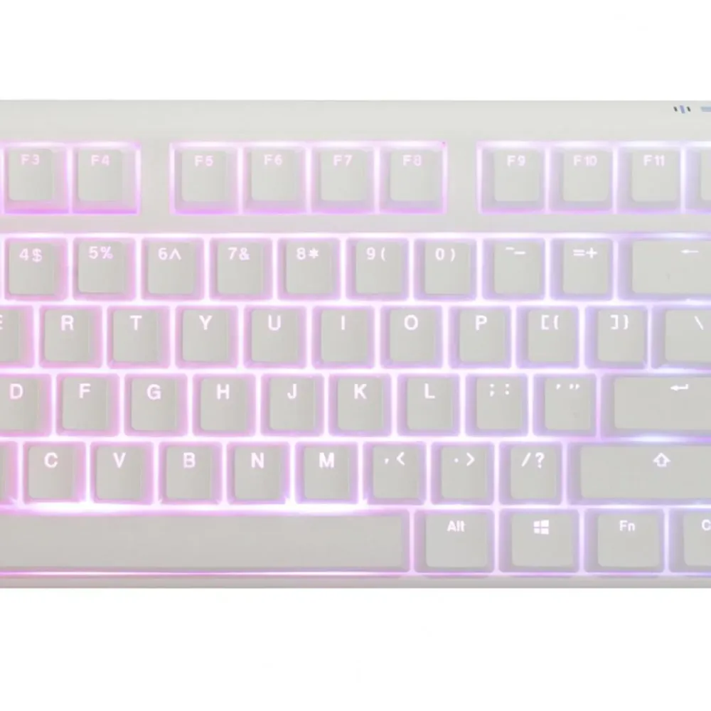 Геймърскa механична клавиатура Ducky One 3 Pure White TKL Hotswap Cherry MX Clear, RGB, PBT Keycaps