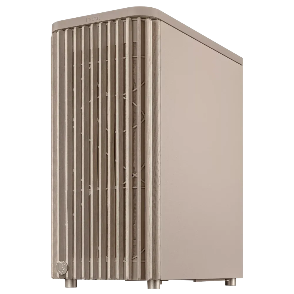 Кутия ASUS ProArt PA401 Wood Edition Beige - Mesh Panel
