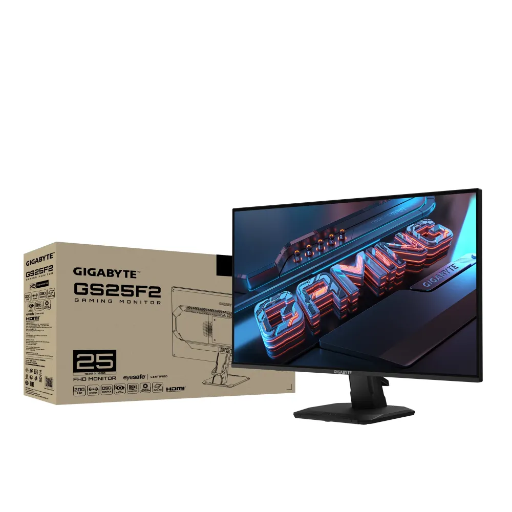 Гейминг монитор Gigabyte GS25F2 - 24.5 inch SS IPS FHD (1920x1080), 200 Hz, 1 ms, HDR10