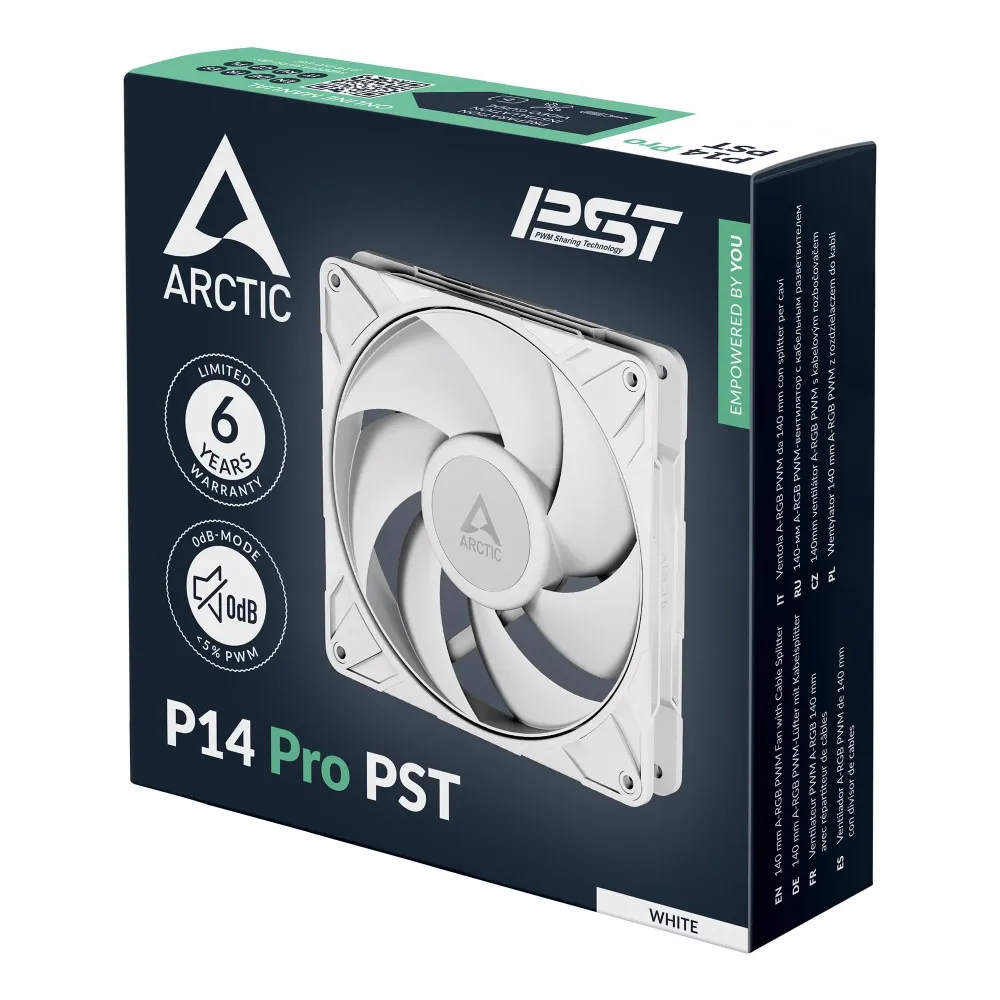 Вентилатор ARCTIC P14 Pro PST White - 140mm PWM