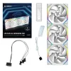 Вентилатори 3бр Lian Li UNI FAN SL Wireless ARGB PWM - 120 mm Бели + Контролер