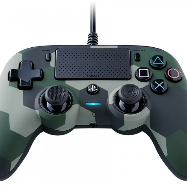 Жичен геймпад Nacon Wired Compact Controller Camo Green, Зелен Жичен геймпад Nacon Wired Compact Controller Camo Green, Зелен