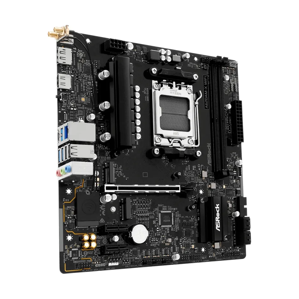 Дънна платка ASRock A620AM-X WIFI, AM5 Дънна платка ASRock A620AM-X WIFI, AM5
