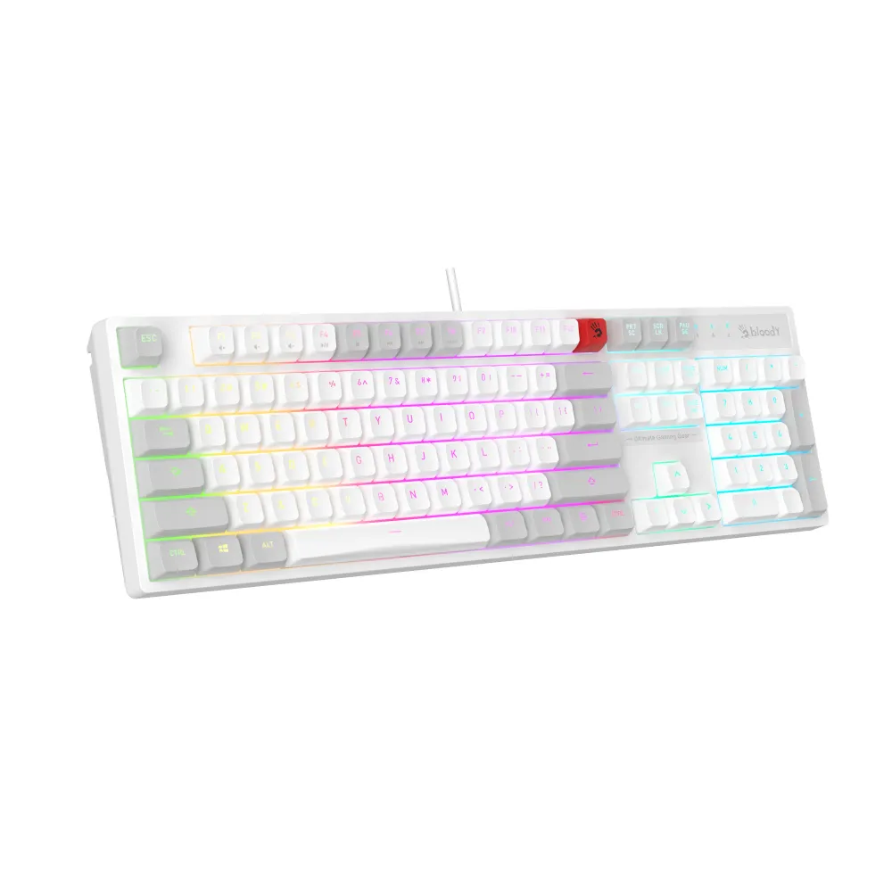 Геймърска клавиатура A4Tech Bloody B230N Neon Backlit - Бяла Геймърска клавиатура A4Tech Bloody B230N Neon Backlit - Бяла