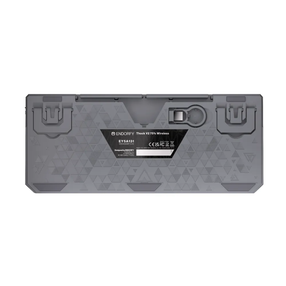 Endorfy механична клавиатура Thock Wireless V2 75%, PBT, Endorfy Yellow switch, US Layout