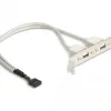 Скоба Delock, За монтаж в PC, USB 10 pin към 2 x USB 2.0 type A