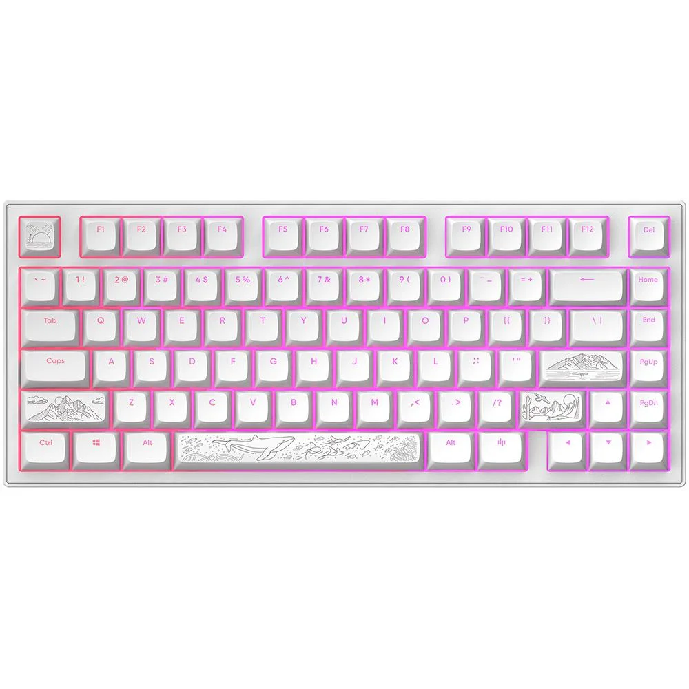 Геймърскa механична клавиатура Dark Project ALU81A Terra Nostra White RGB Геймърскa механична клавиатура Dark Project ALU81A Terra Nostra White RGB