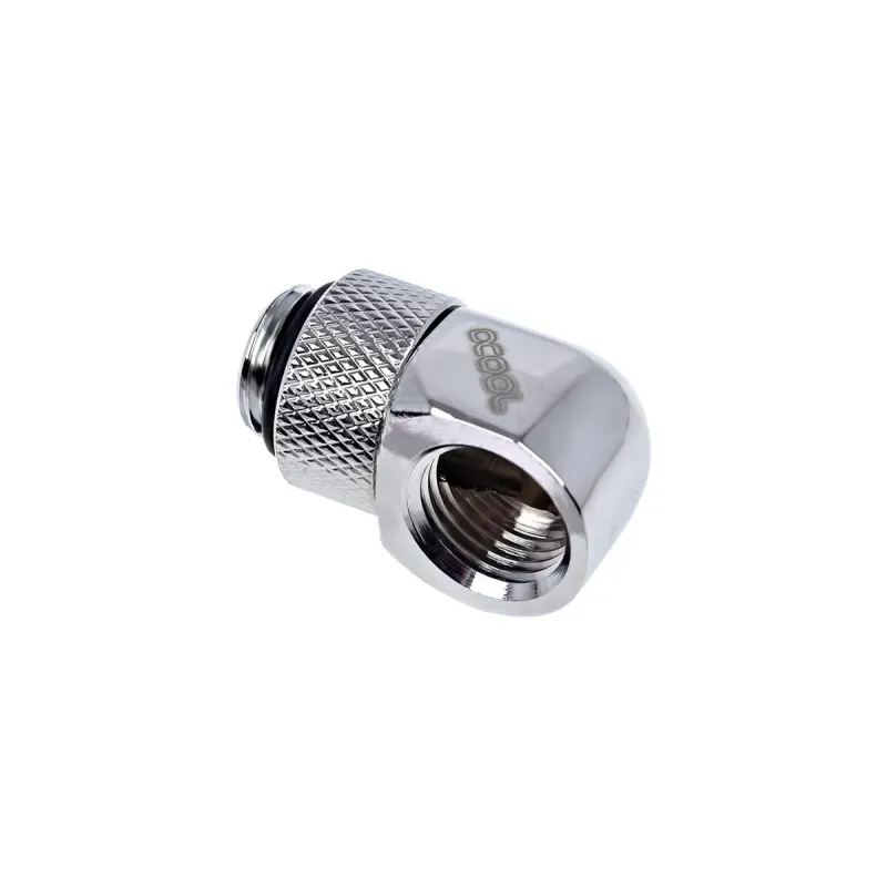 Въртящ се L-конектор Alphacool Eiszapfen, G1/4 AG auf G1/4 IG, Сребрист Въртящ се L-конектор Alphacool Eiszapfen, G1/4 AG auf G1/4 IG, Сребрист
