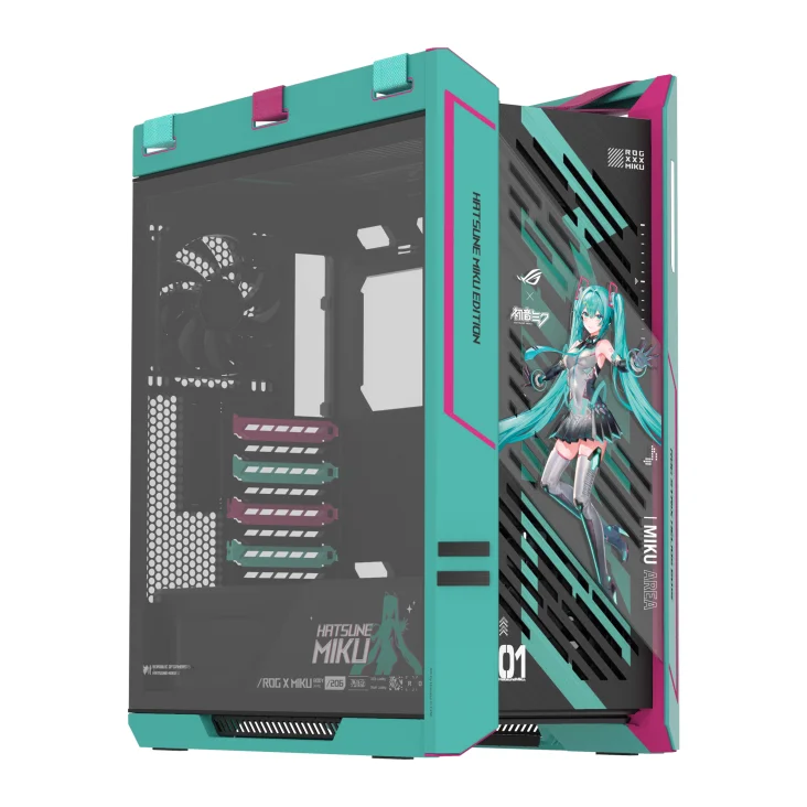 Кутия ASUS ROG Strix Helios II Hatsune Miku Edition E-ATX Mid-Tower