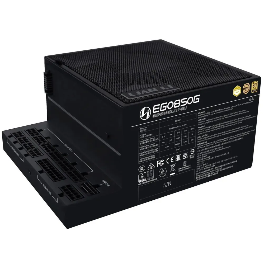 Захранващ блок Lian Li EDGE EGO850 Black 850W 80+ Gold PCIe 5.1, ATX 3.1