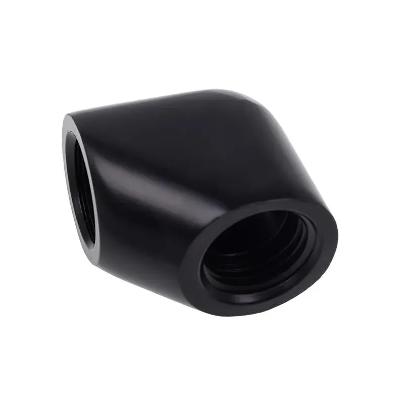 L-конектор Alphacool Eiszapfen, G1/4 AG вътрешна резба G1/4 IG, Черен мат