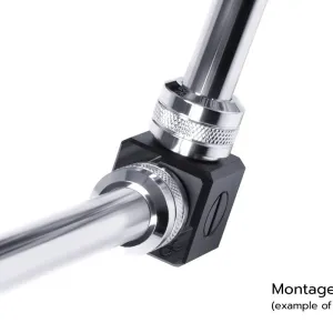 Терминал за свързване Alphacool Eiszapfen, G1/4 IT, 5 посочвен, Черен