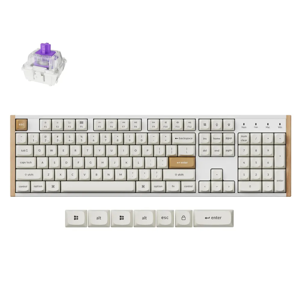 Геймърска безжична Механична клавиатура Keychron K10 HE Magnetic Switch - White Special Edition Геймърска безжична Механична клавиатура Keychron K10 HE Magnetic Switch - White Special Edition
