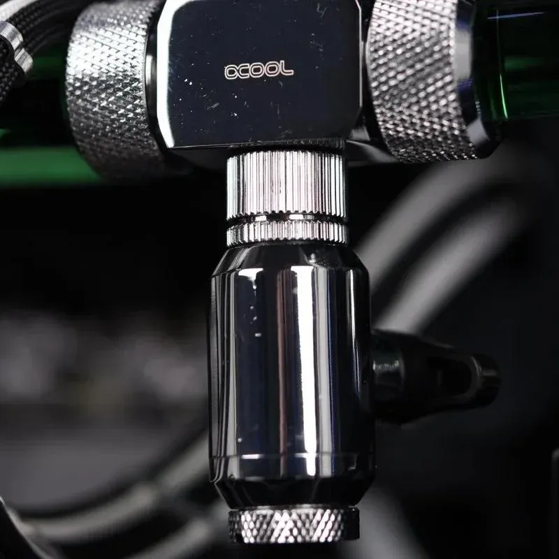 Сферичен кран Alphacool, Вътрешна резба G1/4, Хром