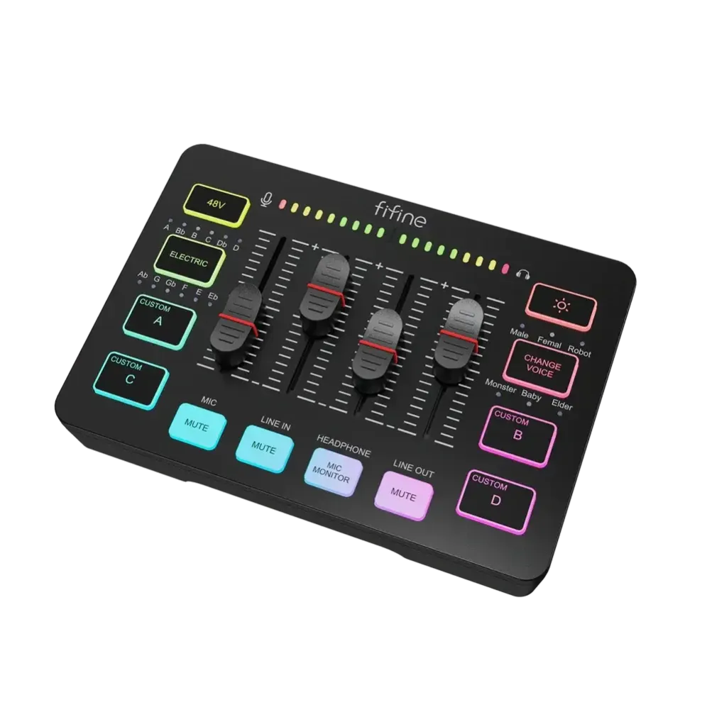 Аудио Миксер FIFINE SC3 RGB Audio Interface - Black