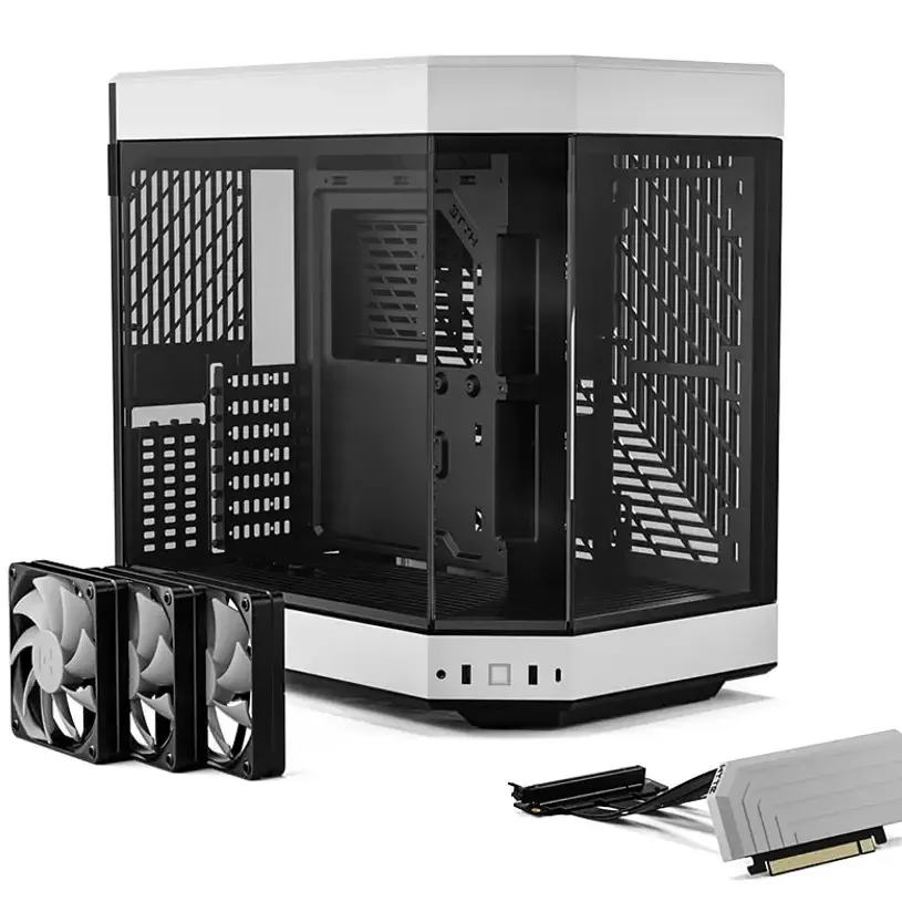 Кутия HYTE Y60 Tempered Glass, Mid-Tower, Бяло и Черно