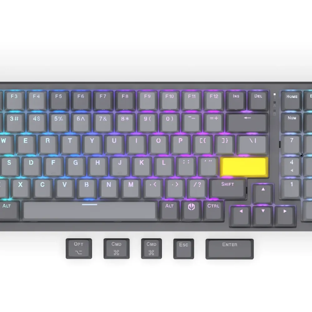 Геймърскa безжична механична клавиатура ENDORFY Celeris 1800 - Endorfy Yellow Switch - Full Size