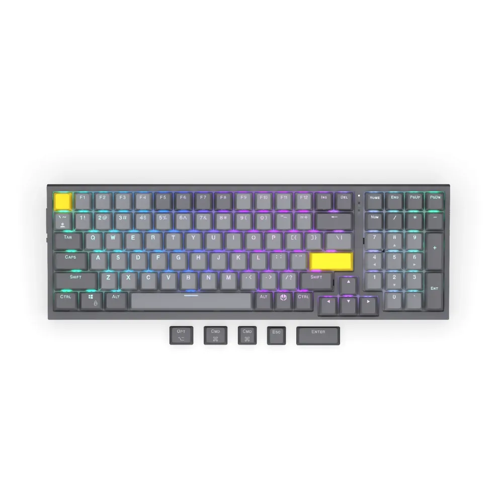 Геймърскa безжична механична клавиатура ENDORFY Celeris 1800 - Endorfy Yellow Switch - Full Size Геймърскa безжична механична клавиатура ENDORFY Celeris 1800 - Endorfy Yellow Switch - Full Size