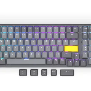 Геймърскa безжична механична клавиатура ENDORFY Celeris 1800 - Endorfy Yellow Switch - Full Size