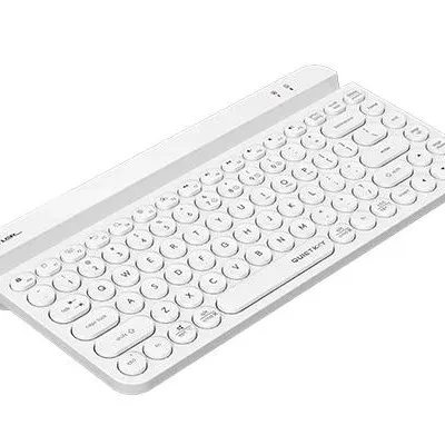 Безжична клавиатура A4tech Fstyler FBK30, Bluetooth, 2.4G, Стойка за телефон, Кирилизирана, Бяла