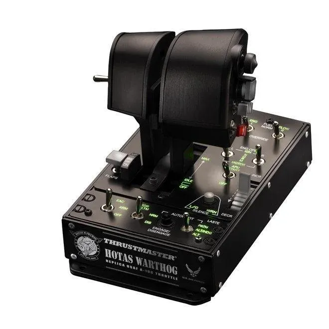 Жичен джойстик,  авиосимулатор Thrustmaster HOTAS Warthog Dual Throttles  за PC, Черен