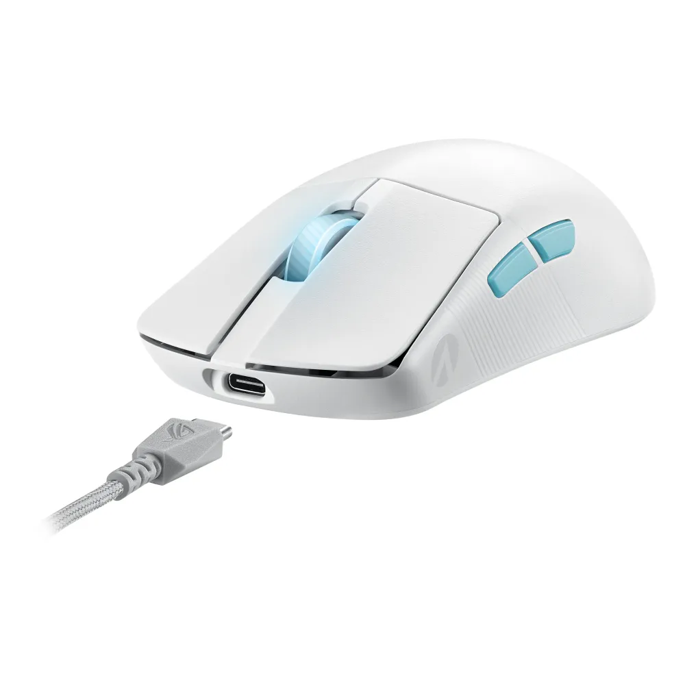Геймърска безжична мишка ASUS ROG Harpe Ace Aim Lab Edition - White Геймърска безжична мишка ASUS ROG Harpe Ace Aim Lab Edition - White