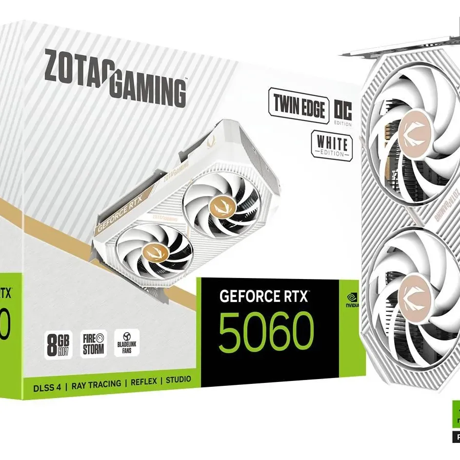 Видео карта ZOTAC GAMING RTX 5060 Twin Edge OC White Edition 8GB GDDR7