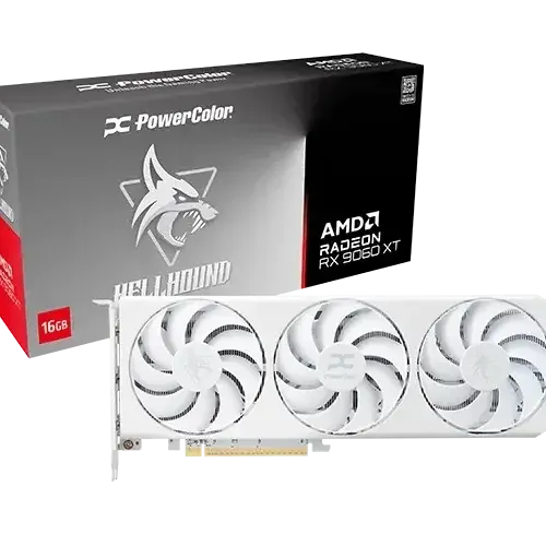 Видеокарта Powercolor AMD Radeon Hellhound RX 9060XT Spectral White 16GB GDDR6