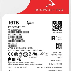 Хард диск SEAGATE IronWolf PRO ST16000NT001, 16TB, 256MB Cache, SATA 6.0Gb/s