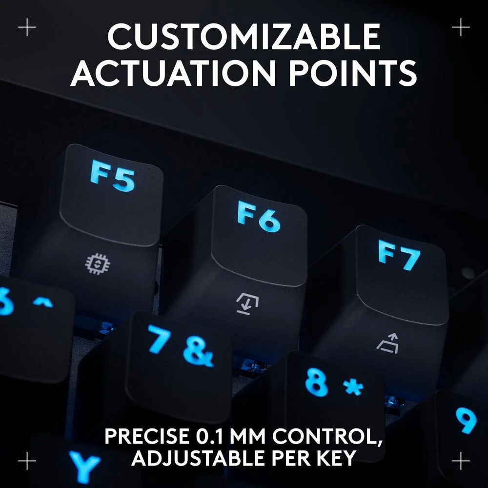 Геймърска механична клавиатура Logitech G Pro X RAPID TKL, Magnetic Analog Switch, Черен