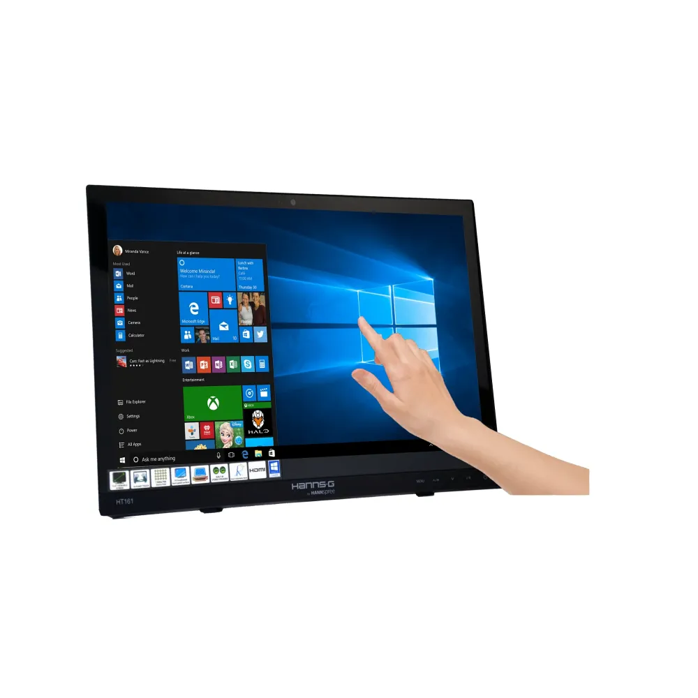 Тъч монитор HANNSPREE HT 161 HNB, TFT, 15.6 inch, Whide, HD Ready, D-Sub, HDMI, 10 Point Touch, Черен Тъч монитор HANNSPREE HT 161 HNB, TFT, 15.6 inch, Whide, HD Ready, D-Sub, HDMI, 10 Point Touch, Черен