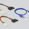 Конвертор Delock Riser Card PCI Express x1 > 4 x PCIe x16 with 60 cm USB cable