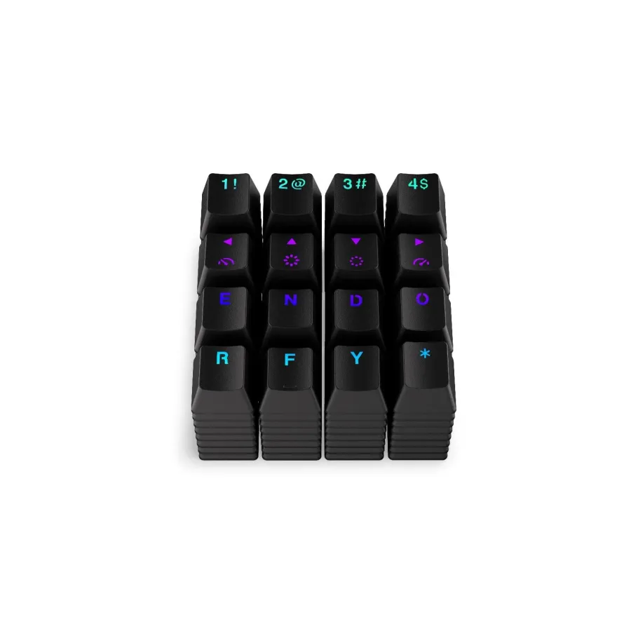 Капачки за механична клавиатура ENDORFY - 124 бр PBT - Черно