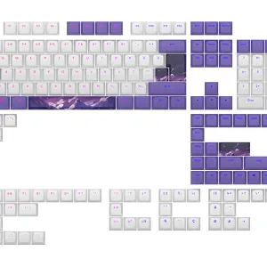 Капачки за механична клавиатура Dark Project - Violet Horizons PBT - ANSI & ISO