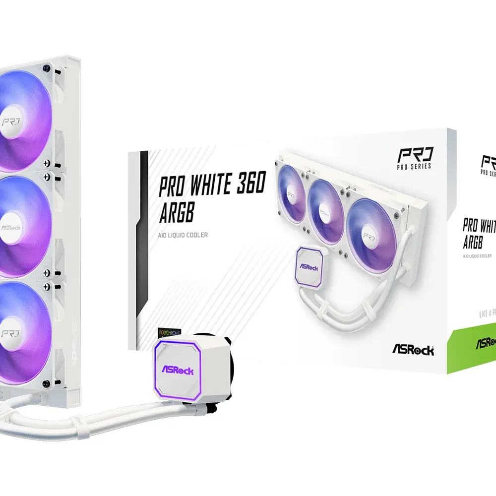 Охладител за процесор ASRock Pro White 360 ARGB