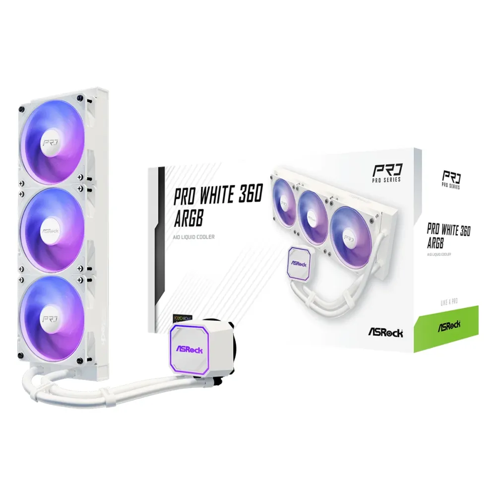 Охладител за процесор ASRock Pro White 360 ARGB