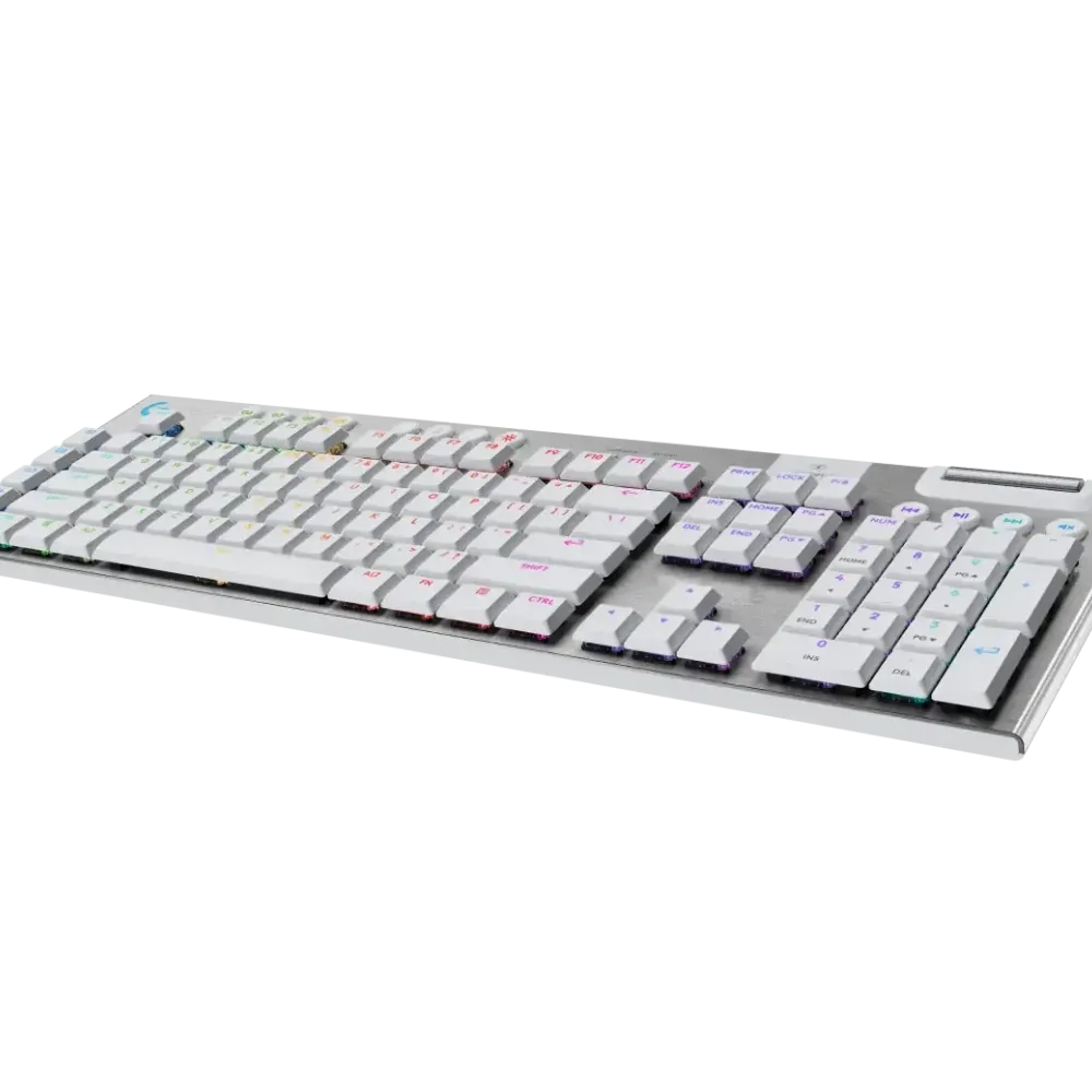 Безжична геймърска механична клавиатура Logitech G915X White Lightspeed - GL Tactile Switch
