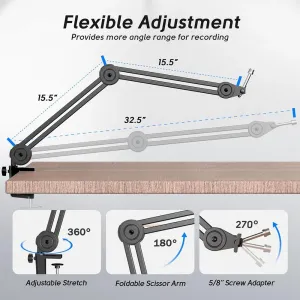 Стойка за микрофон FIFINE BM63 Super Steady Boom Arm