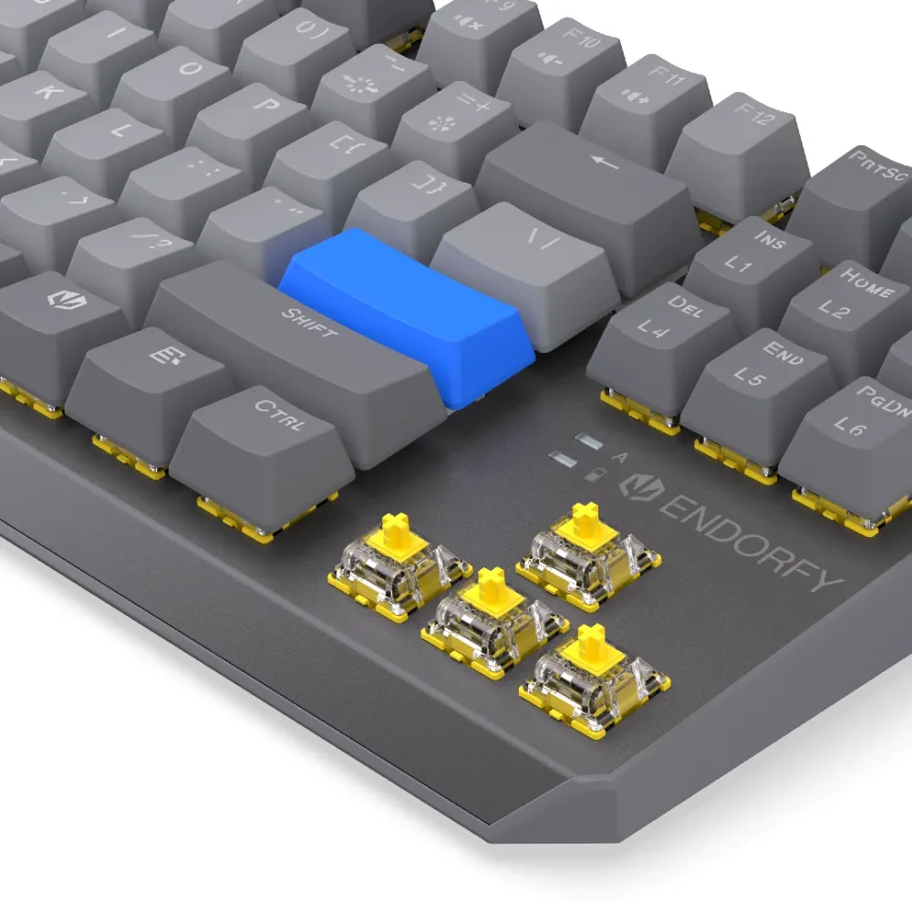 Endorfy механична клавиатура Thock Wireless V2 TKL, PBT, Endorfy Yellow switch, US Layout