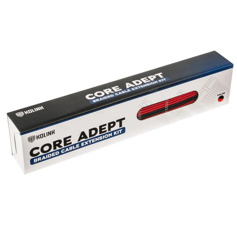Комплект оплетени кабели Kolink Core, Black/Red Комплект оплетени кабели Kolink Core, Black/Red