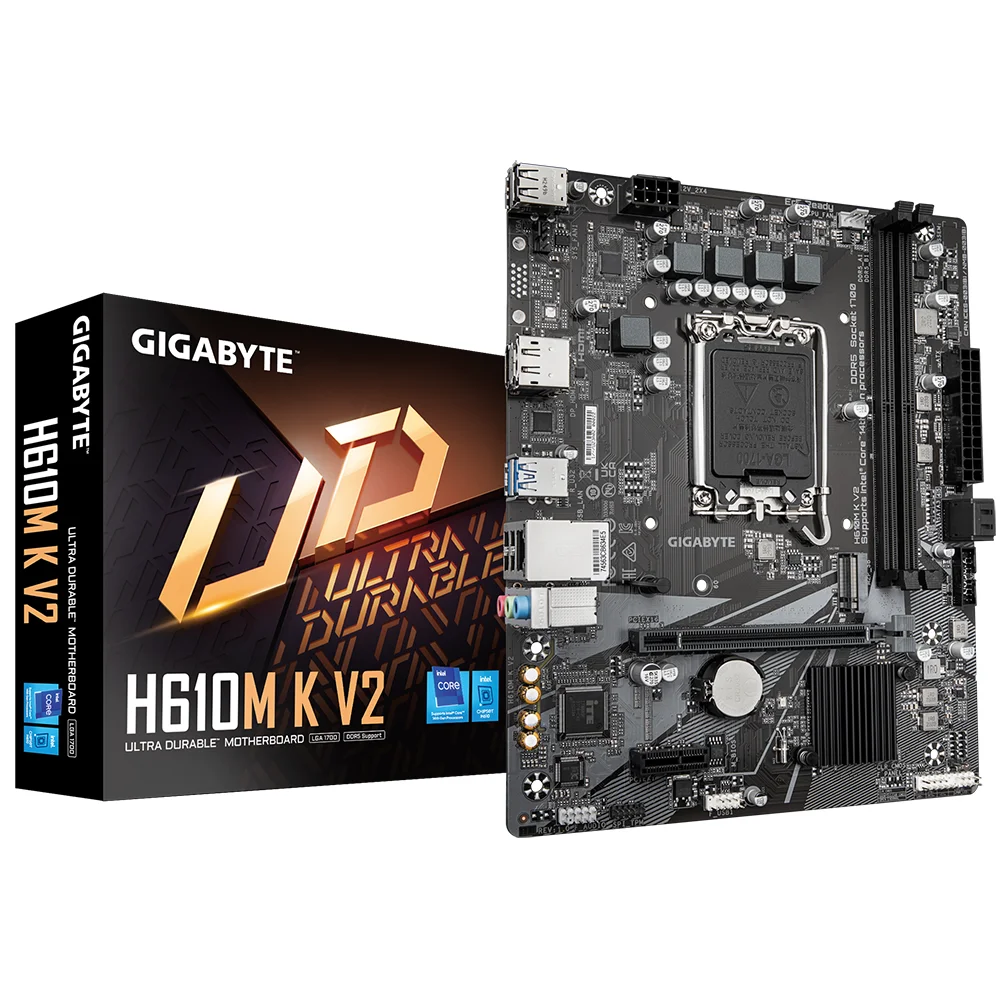 Дънна платка GIGABYTE H610M K V2 DDR5, socket 1700, Micro ATX