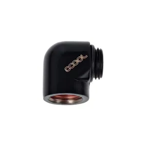 L-конектор Alphacool HF, G1/4 външна - вътрешна резба, Черен мат