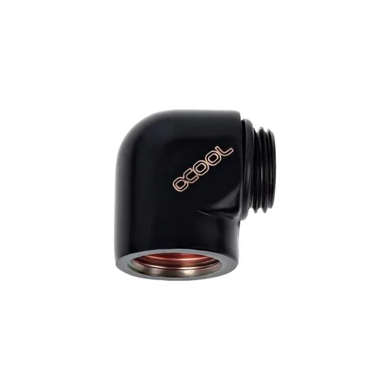 L-конектор Alphacool HF, G1/4 външна - вътрешна резба, Черен мат