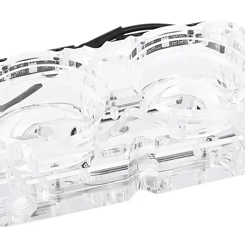 Адаптер приставка с вътрешна и външна резба Alphacool Eisdecke D5 Dual Acrylic Attachment 3x 1/4