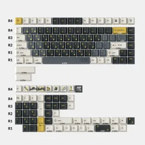 Капачки за механична клавиатура Keychron Cherry Profile Dye-Sub PBT Full Keycap Set - Retro Garage